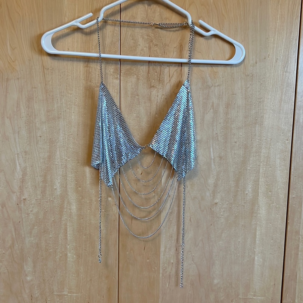 Chain metal bralette